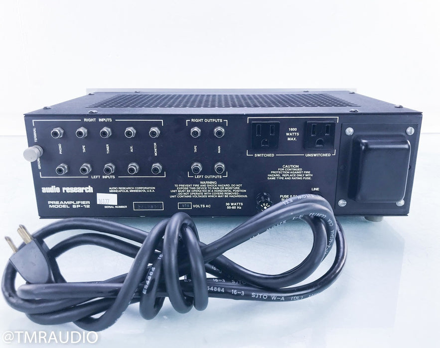Audio Research SP-12 Vintage Stereo Tube Preamplifier; SP12