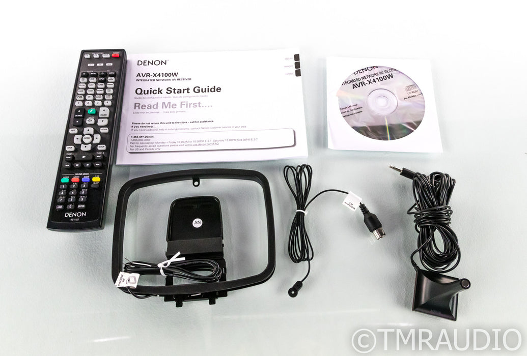 Denon AVR-X4100W 7.2 Channel Home Theater Receiver; AVR4100W; Remote; Wifi