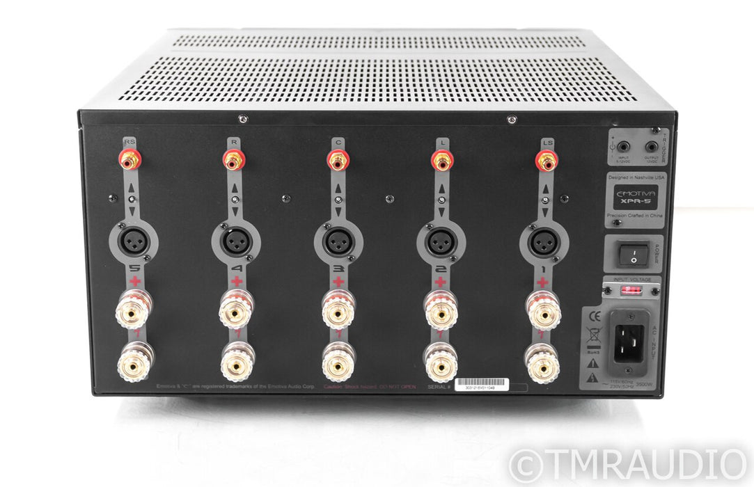 Emotiva XPR-5 Five Channel Power Amplifier; XPR5; AS-IS (Protection Mode)