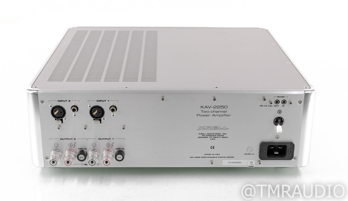 Krell KAV-2250 Stereo Power Amplifier; KAV2250; Silver