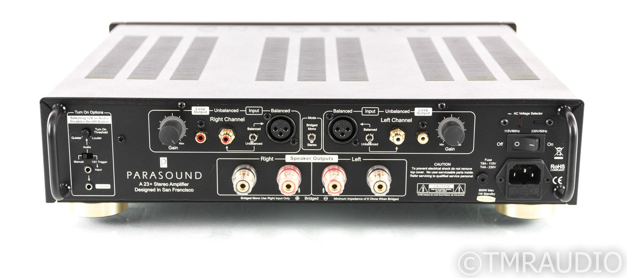 Parasound Halo A 23+ Stereo Power Amplifier; Black; A23+