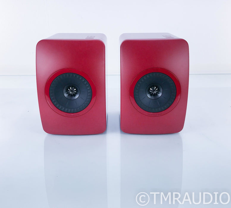 KEF LS50 Bookshelf Speakers; Ferrari Red Pair; LS-50