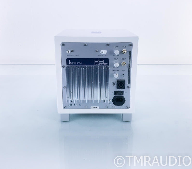 REL T5 8" Powered Subwoofer; Gloss White; T-5