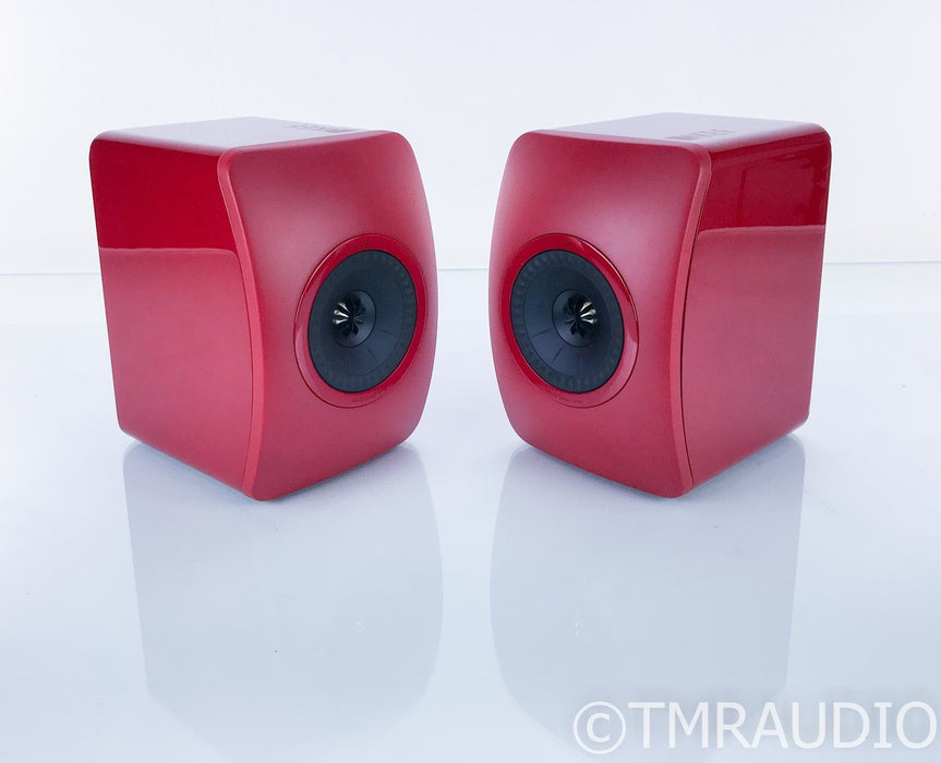 KEF LS50 Bookshelf Speakers; Ferrari Red Pair; LS-50