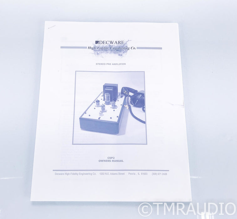 Decware CSP2+ Tube Preamplifier / Headphone Amplifier; CSP2 Plus