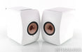 KEF LS50 Wireless Bookshelf Speakers; LS50W; White / Copper Pair
