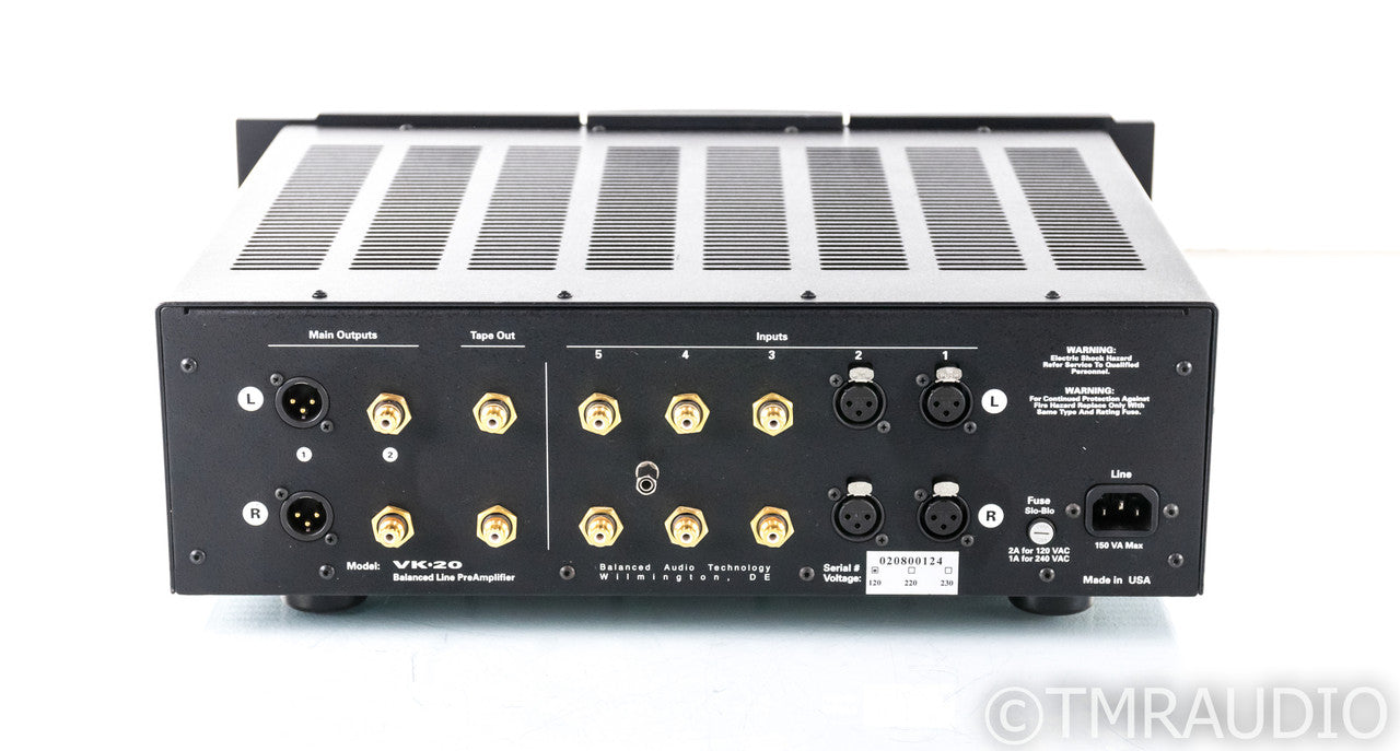 Balanced Audio Technology VK-20 Stereo Preamplifier; VK20; Remote; BAT