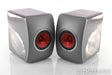 KEF LS50W Wireless Powered Bookshelf Speakers; Titanium Grey Pair; Remote