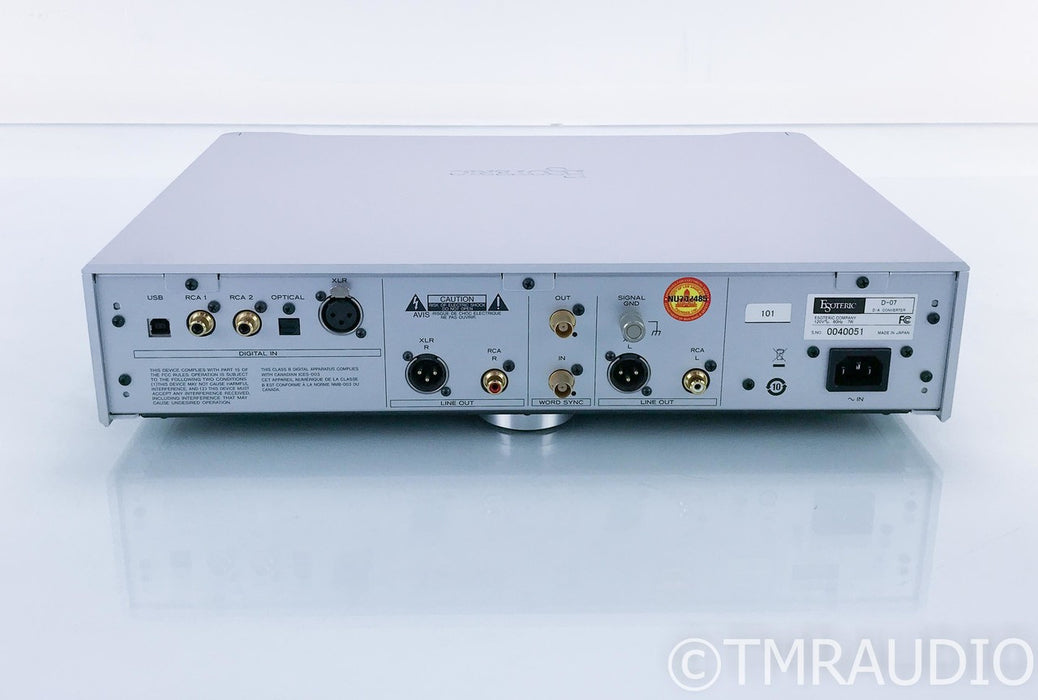 Esoteric D-07 DAC; D07; D/A Converter