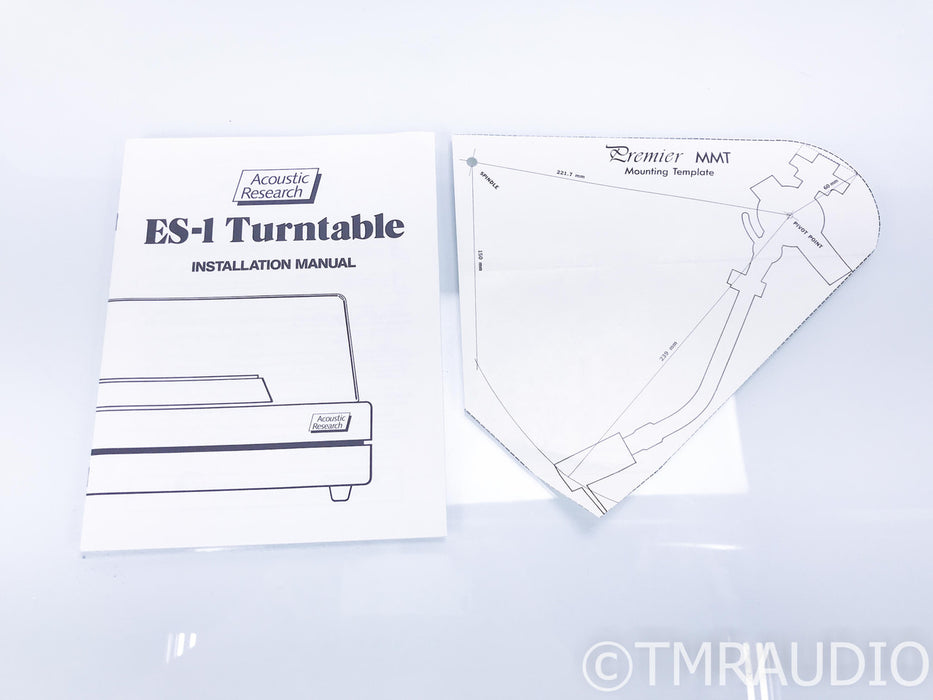Acoustic Research ES-1 Turntable; Sumiko Premier MMT; Shure V15 Type V-MR