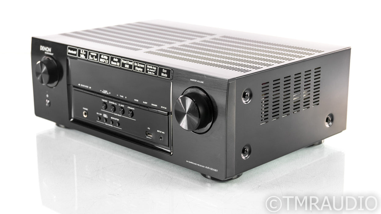 Denon AVR-S510BT 5.2 Channel Home Theater Receiver; Remote; 4K UHD; Bluetooth