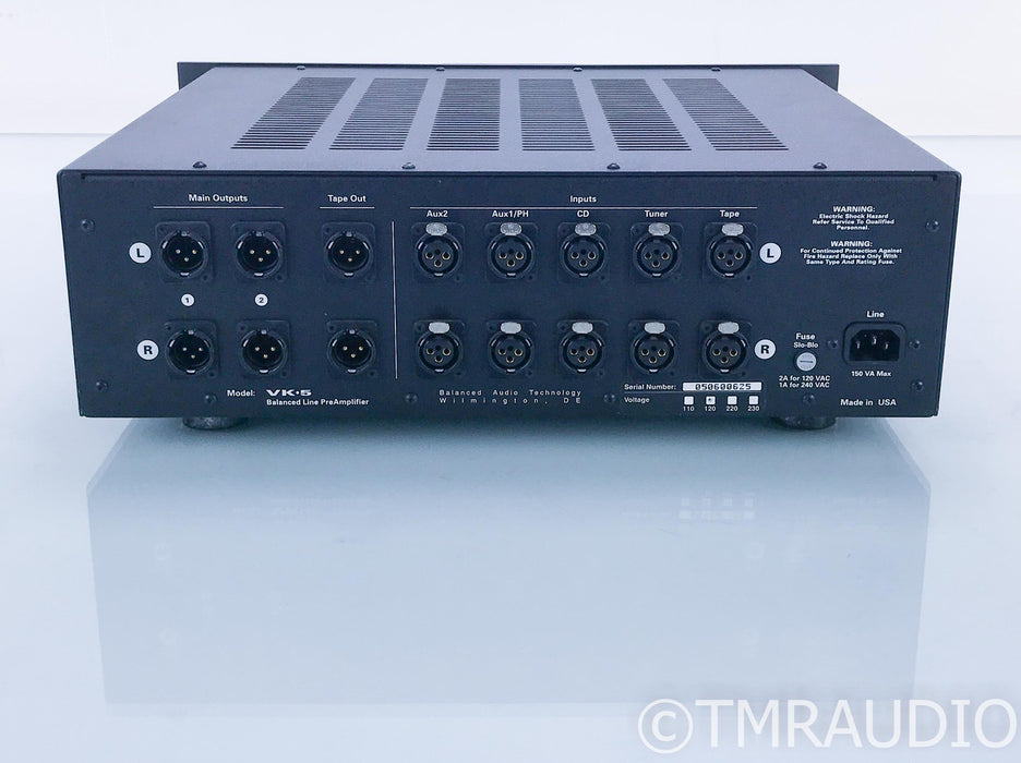 Balanced Audio Technology VK-5i Stereo Tube Preamplifier; BAT VK5i (No Remote)