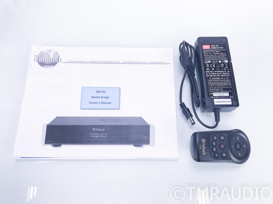 McIntosh MB100 Media Bridge; Network Streamer; 1TB HDD; MB-100; Remote