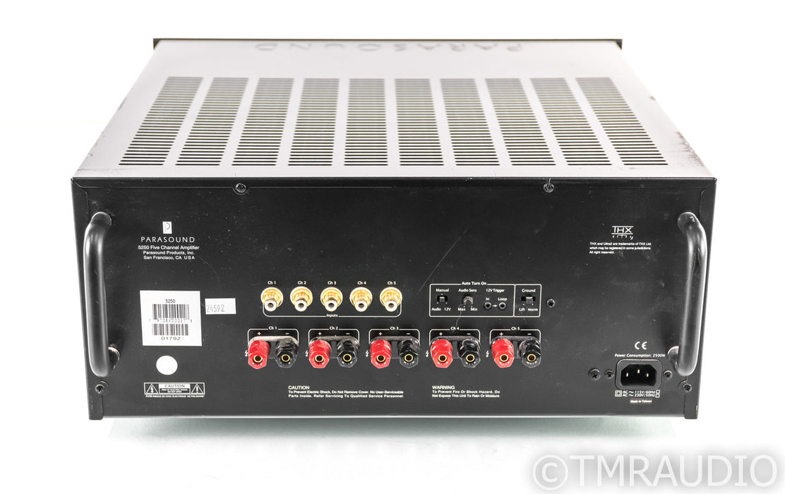 Parasound Model 5250 5 Channel Power Amplifier; New Classic