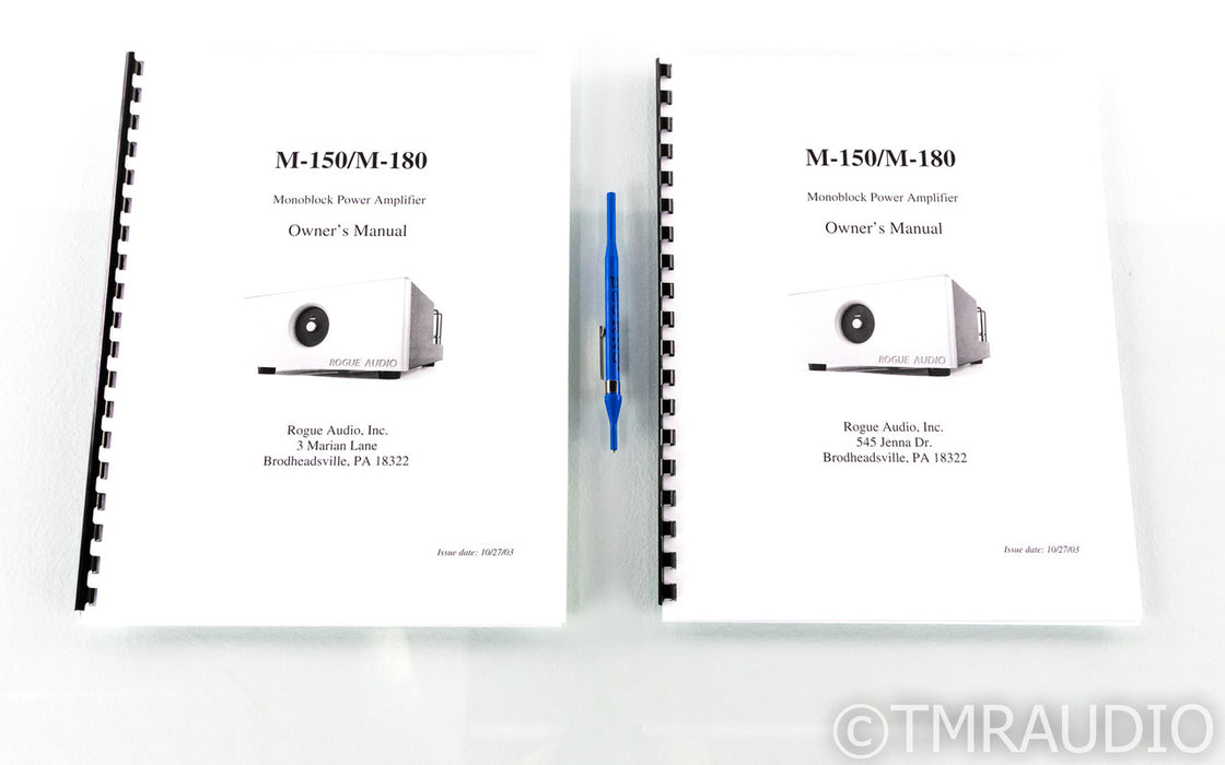Rogue Audio M-180 Mono Tube Power Amplifier