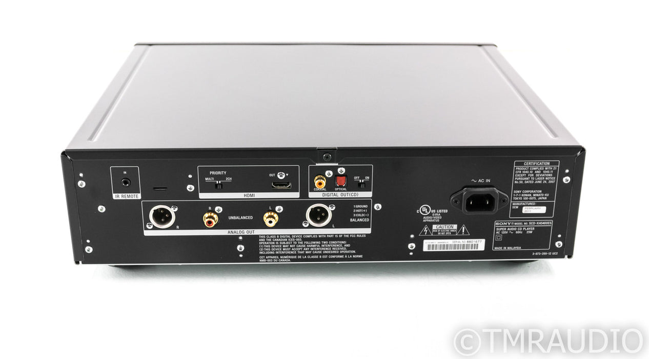 Sony SCD-XA5400ES SACD / CD Player; SCDXA5400ES; Remote