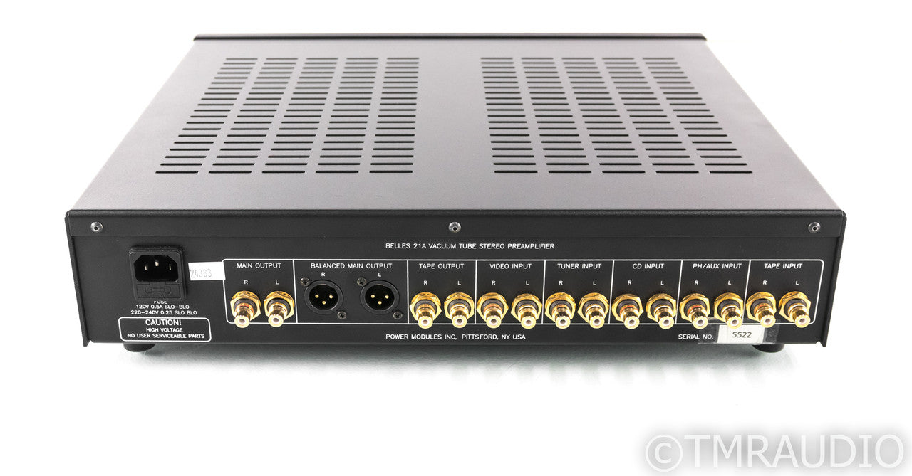 Belles 21A Stereo Tube Preamplifier; Auricap Upgrade; 21-A; Remote