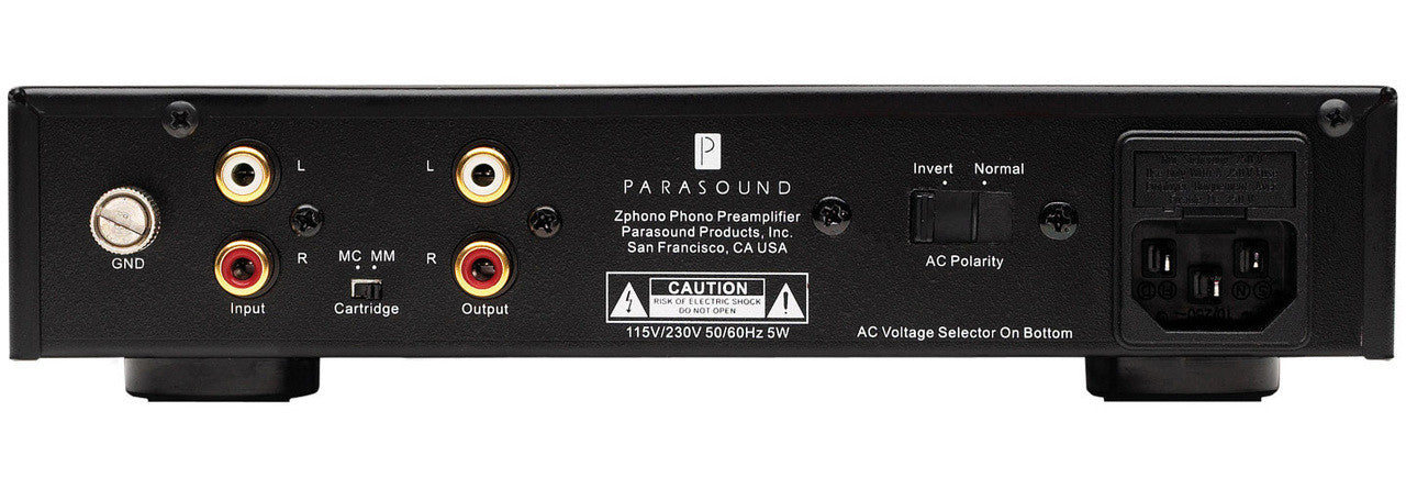 Parasound Zphono MM / MC Phono Preamplifier; Black (New)