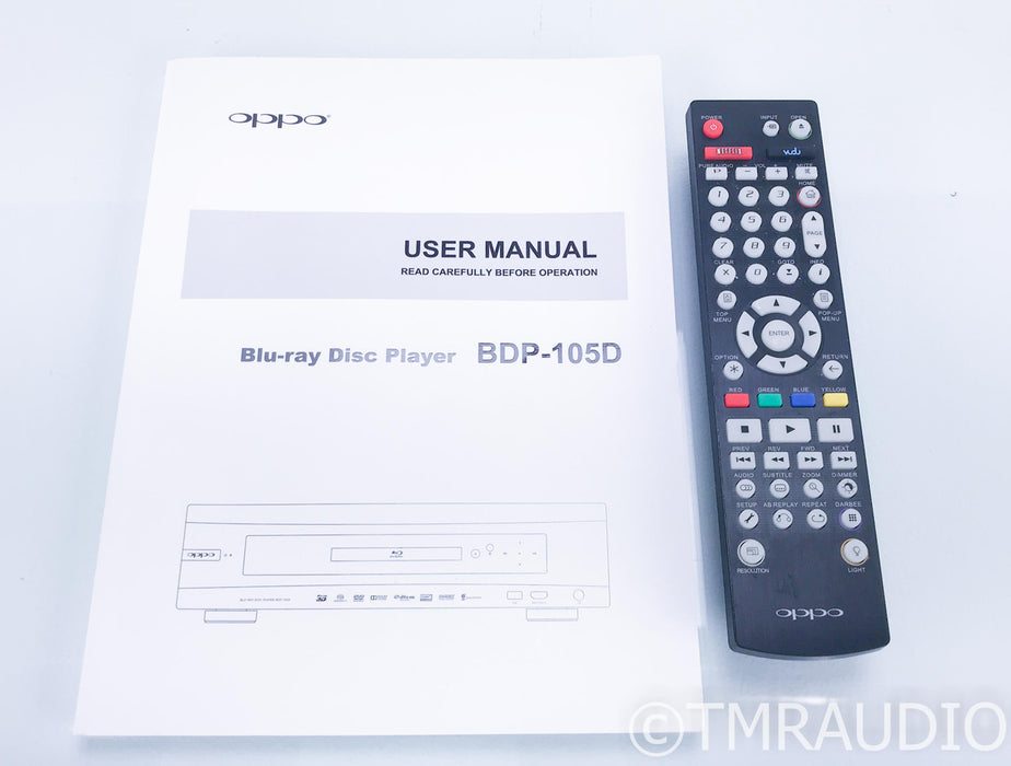 Oppo BDP-105D Universal Disk Player; BDP105D; Signature Edition Upgrade; Remote
