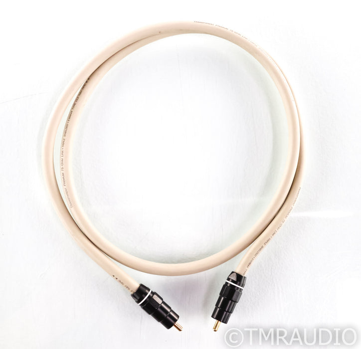Transparent Audio Premium 75 Ohm Link RCA Coaxial Cable; 1m Digital Interconnect