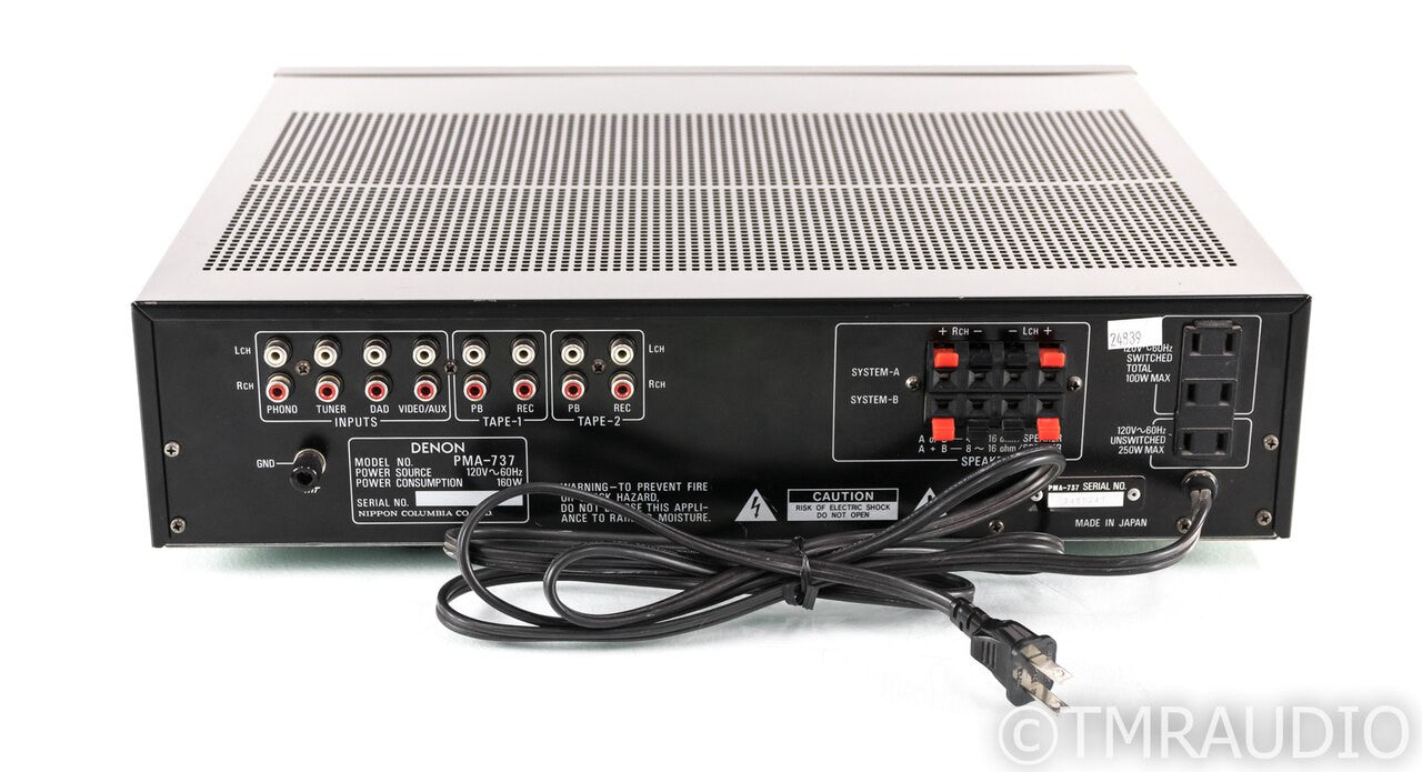 Denon PMA-737 Vintage Stereo Integrated Amplifier; MM/MC Phono