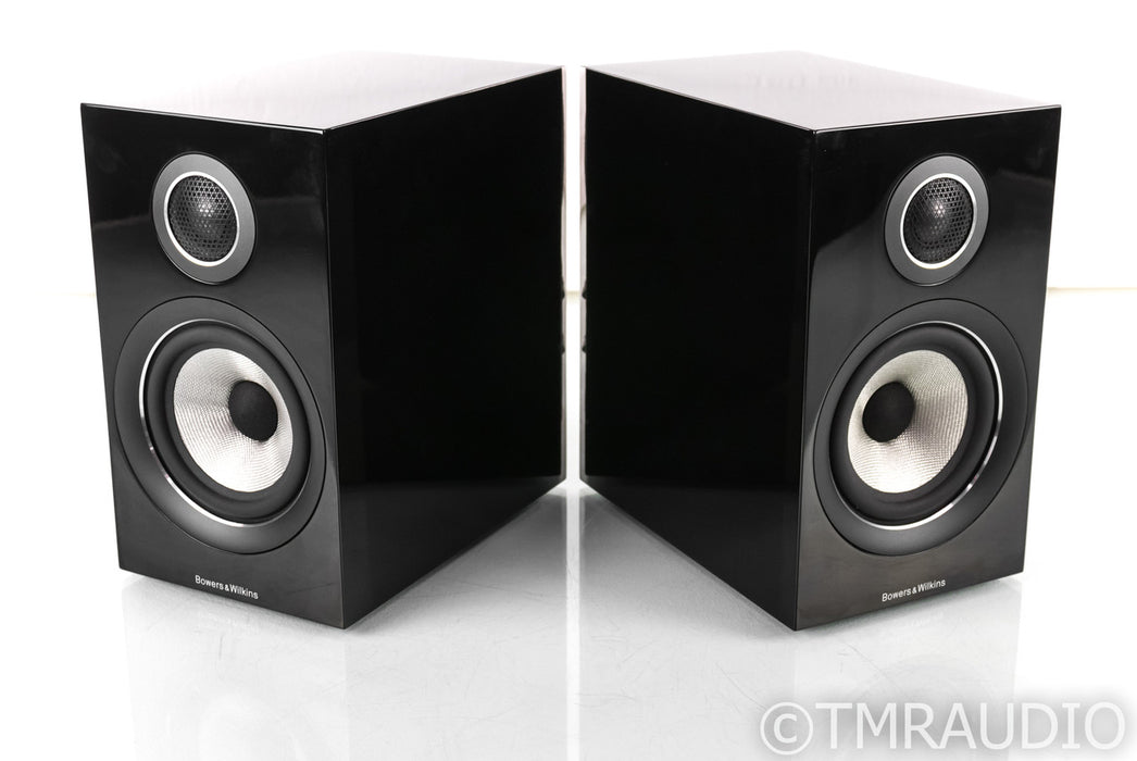 B&W 707 S2 Bookshelf Speakers; Gloss Black Pair; 707S2
