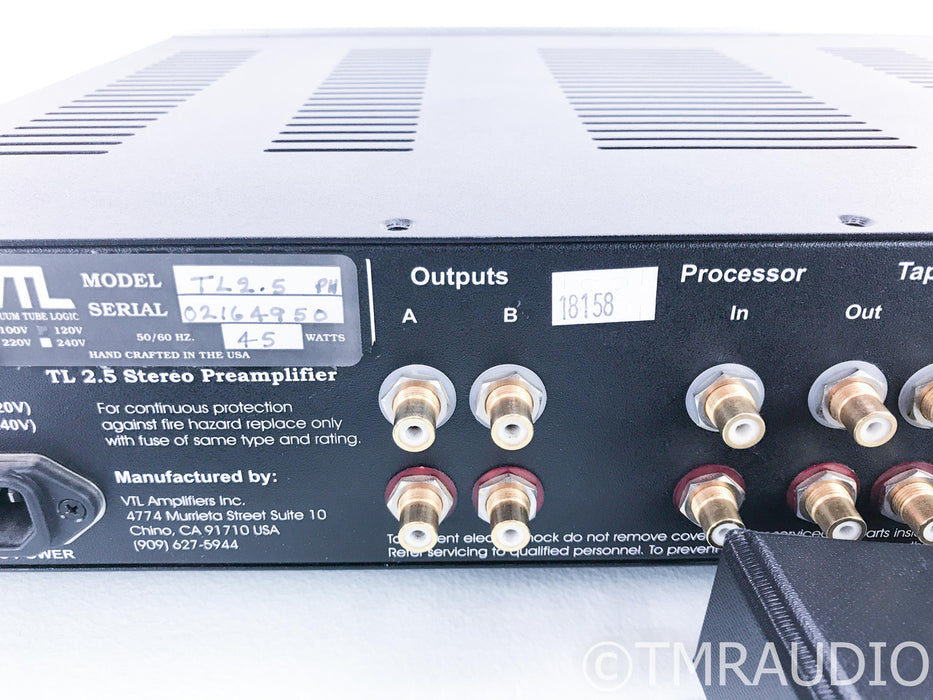 VTL TL2.5 Stereo Tube Preamplifier; TL-2.5; MM / MC Phono