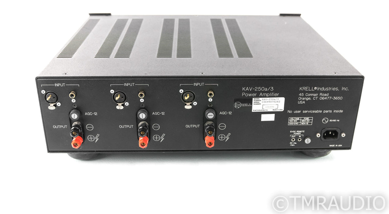 Krell KAV-250a/3 3 Channel Power Amplifier; KAV250 A/3