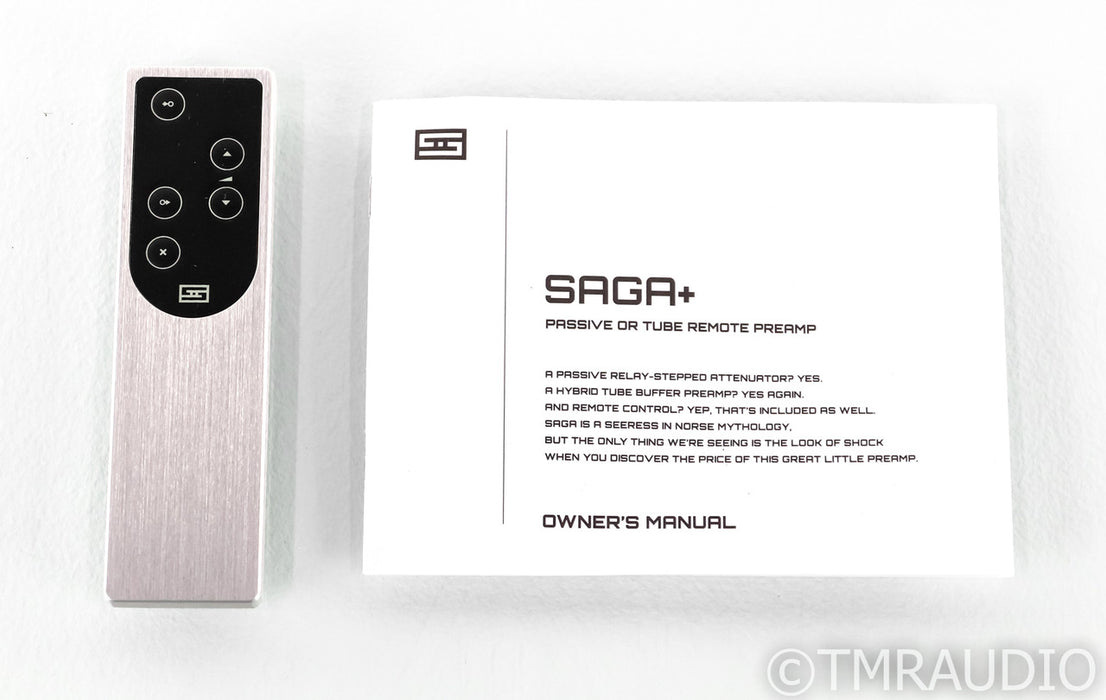 Schiit Saga+ Stereo Hybrid Tube Preamplifier; Silver; Remote