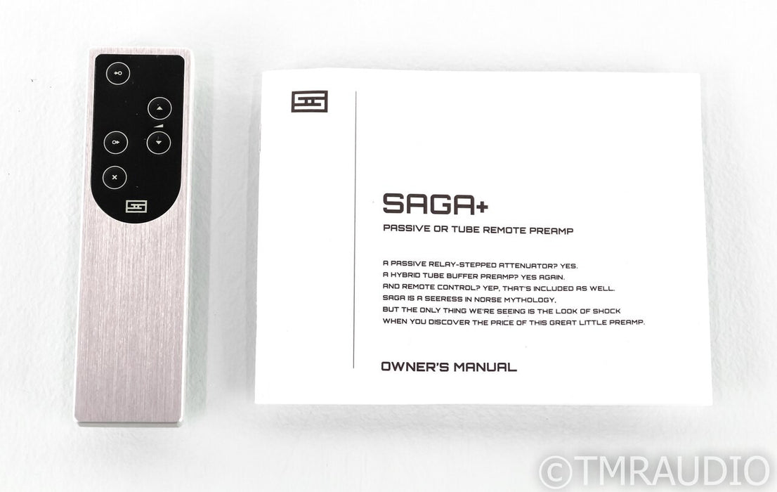 Schiit Saga+ Stereo Hybrid Tube Preamplifier; Silver; Remote