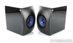KEF LS50W Wireless Bookshelf Speakers; Gloss Black & Blue Pair;  LS-50 W