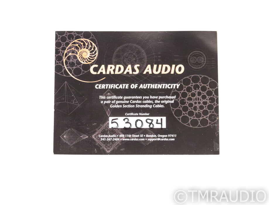 Cardas Golden Reference Speaker Cables; 10ft Pair; Spades