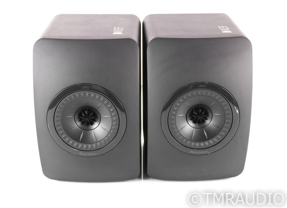 KEF LS50 Black Edition Bookshelf Speakers; All Black Pair; LS-50