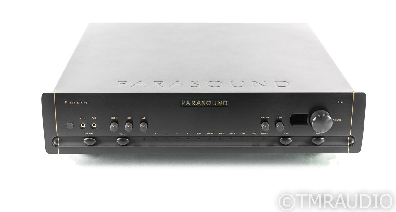 Parasound Halo P6 2.1 Channel Preamplifier / DAC; MM / MC Phono; P-6; Black