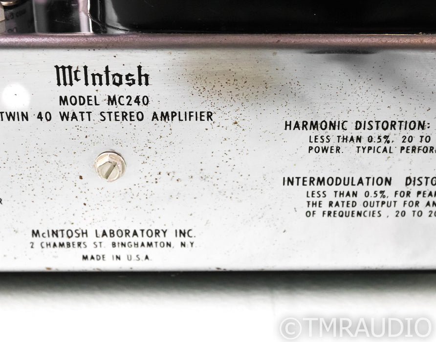 McIntosh MC240 Vintage Stereo Tube Power Amplifier
