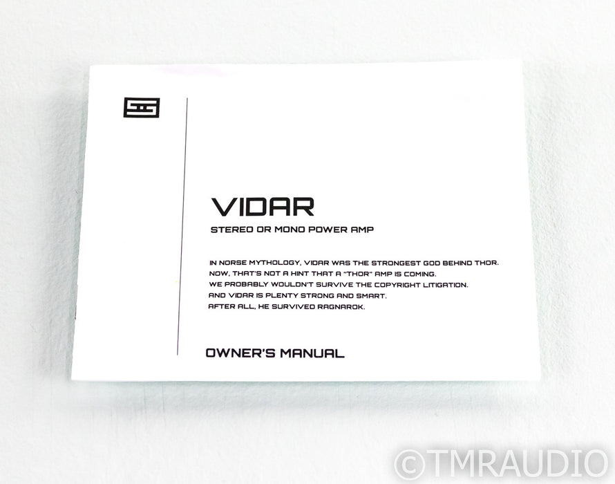 Schiit Audio Vidar Stereo / Mono Power Amplifier