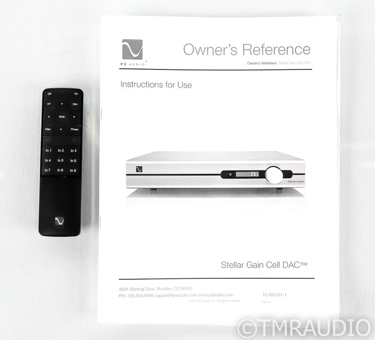 PS Audio Stellar Gain Cell DAC / Preamplifier; D/A Converter; Remote; Silver (Used)