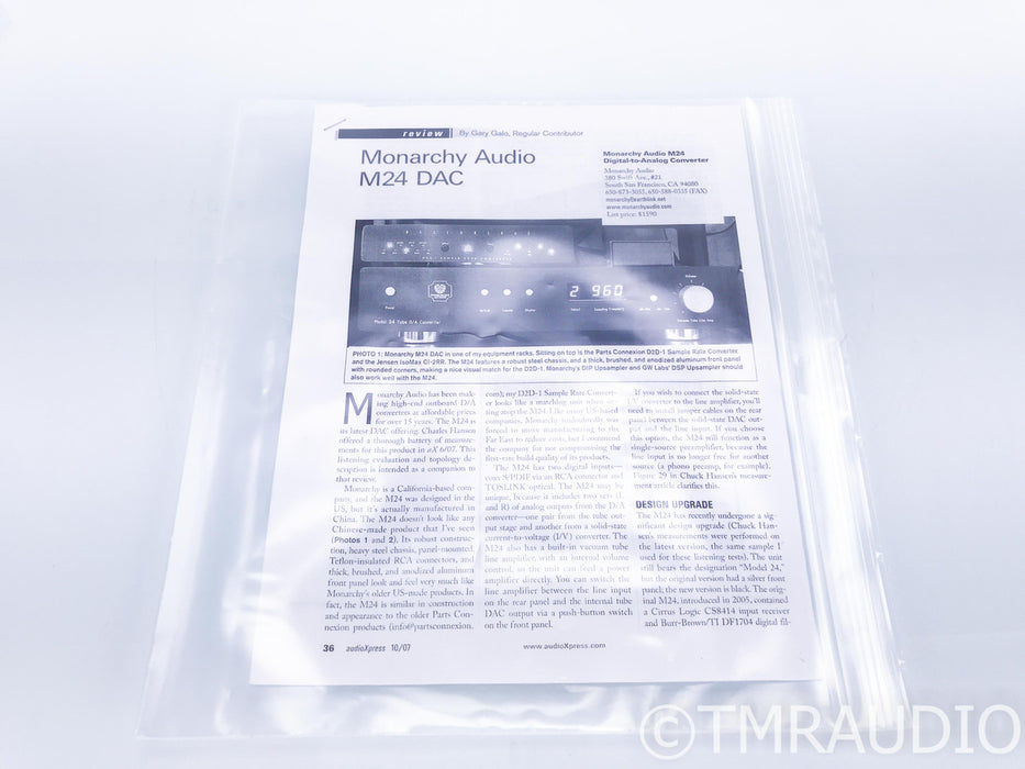 Monarchy Audio Model 24 Stereo Tube DAC / Preamplifier; NM24; D/A Converter