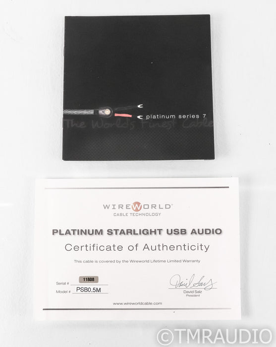 Wireworld Platinum Starlight 7 USB 2.0 Cable; 0.5m Digital Interconnect