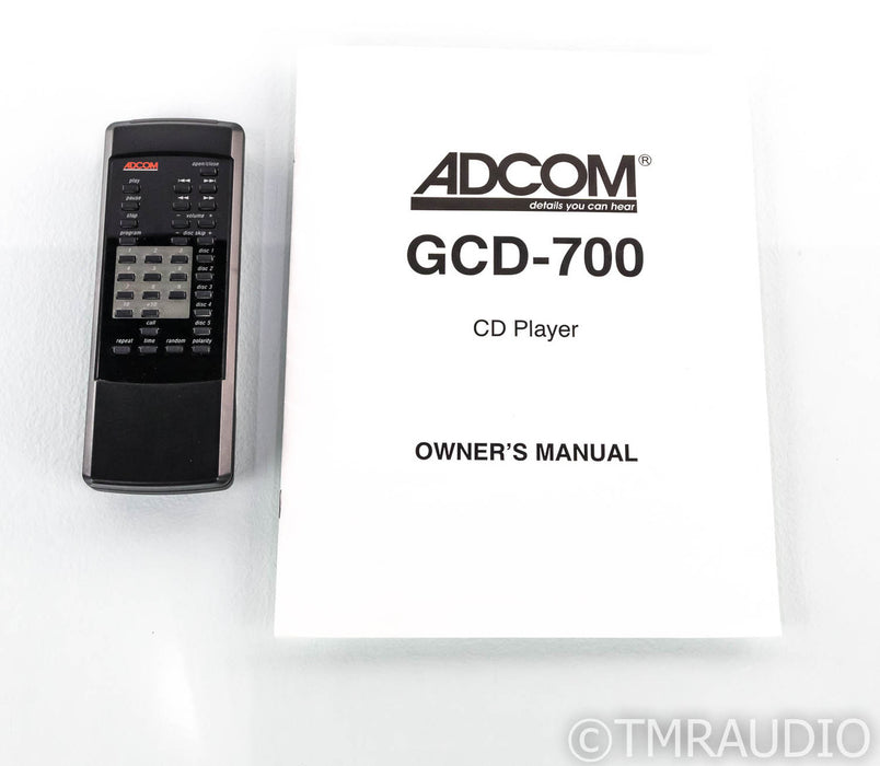 Adcom GCD-700 5 Disc CD Changer; GCD700; Remote