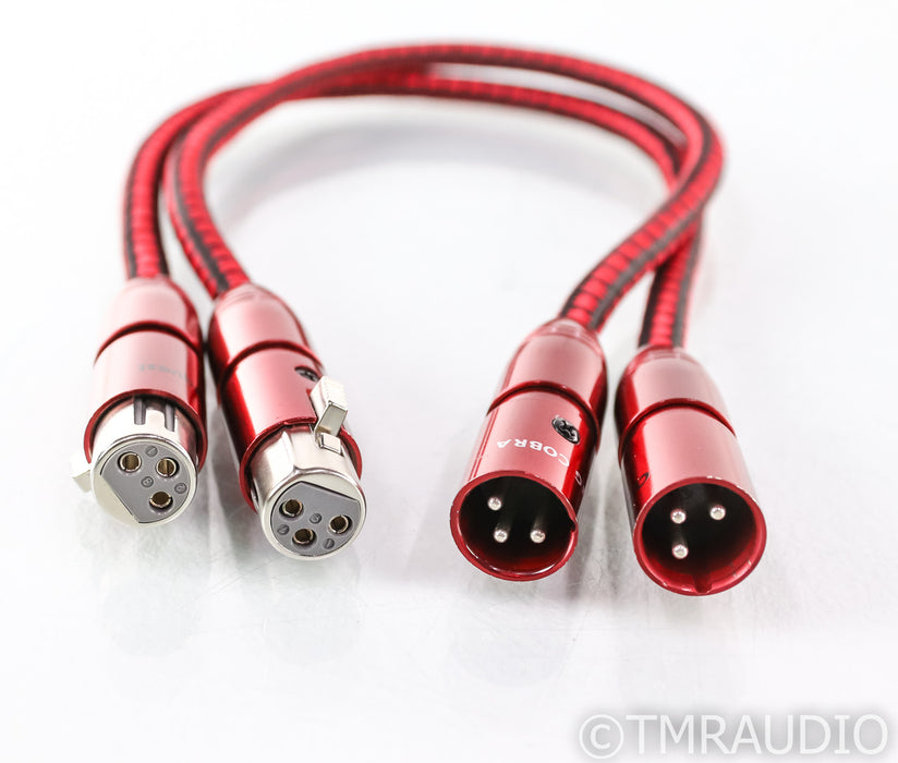 AudioQuest King Cobra XLR Cables; .5m Pair Balanced Interconnects