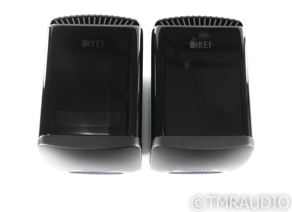 KEF LS50W Wireless Bookshelf Speakers; Gloss Black & Blue Pair;  LS-50 W