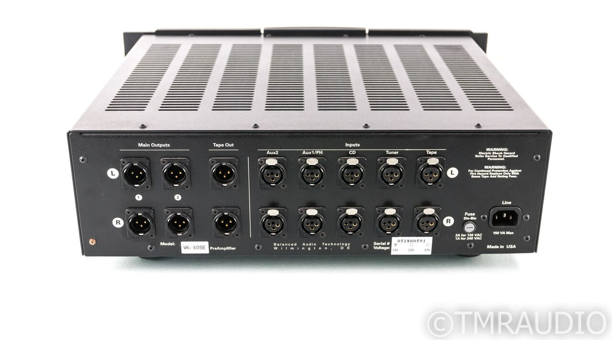 BAT VK-50SE Stereo Balanced Tube Preamplifier; VK50SE; Super-PAK (Dim Display)
