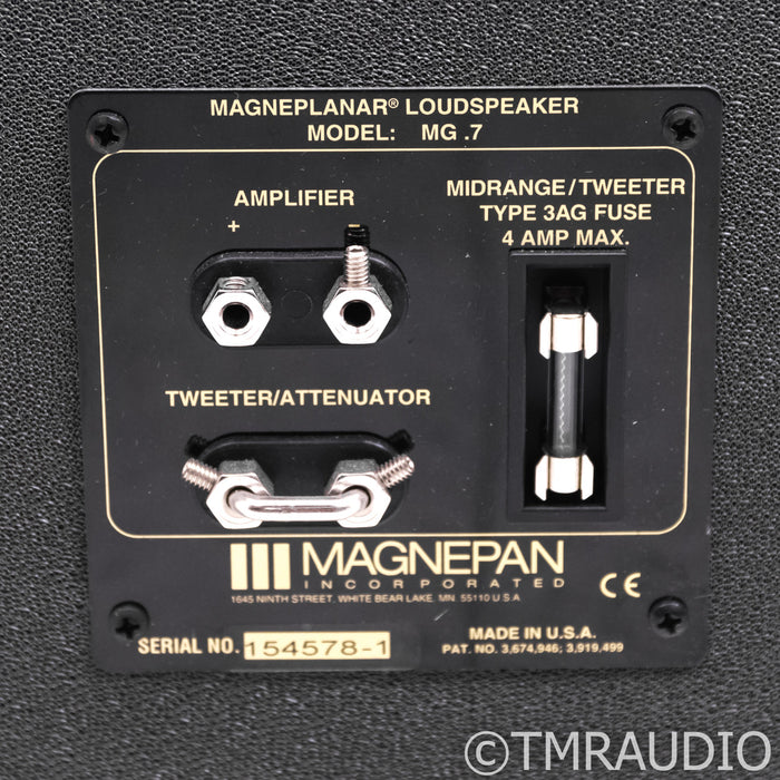 Magnepan MG .7 Planar Magnetic Floorstanding Speakers; Gray Pair; Silver Trim