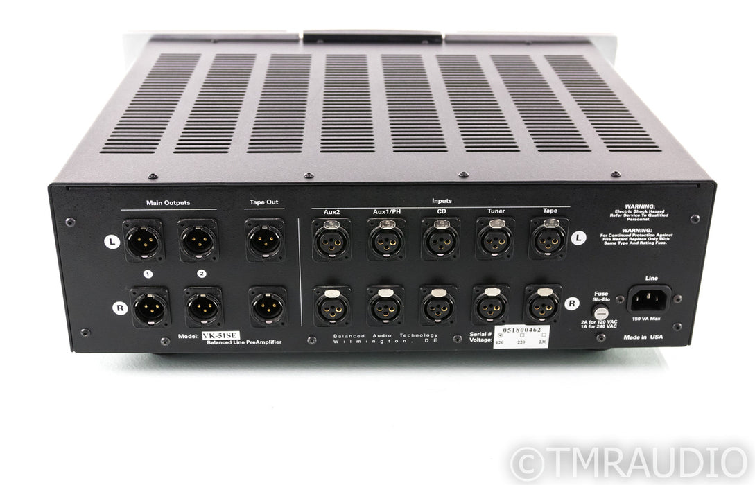 BAT VK-51SE Stereo Tube Preamplifier; Balanced Audio Technology VK51SE