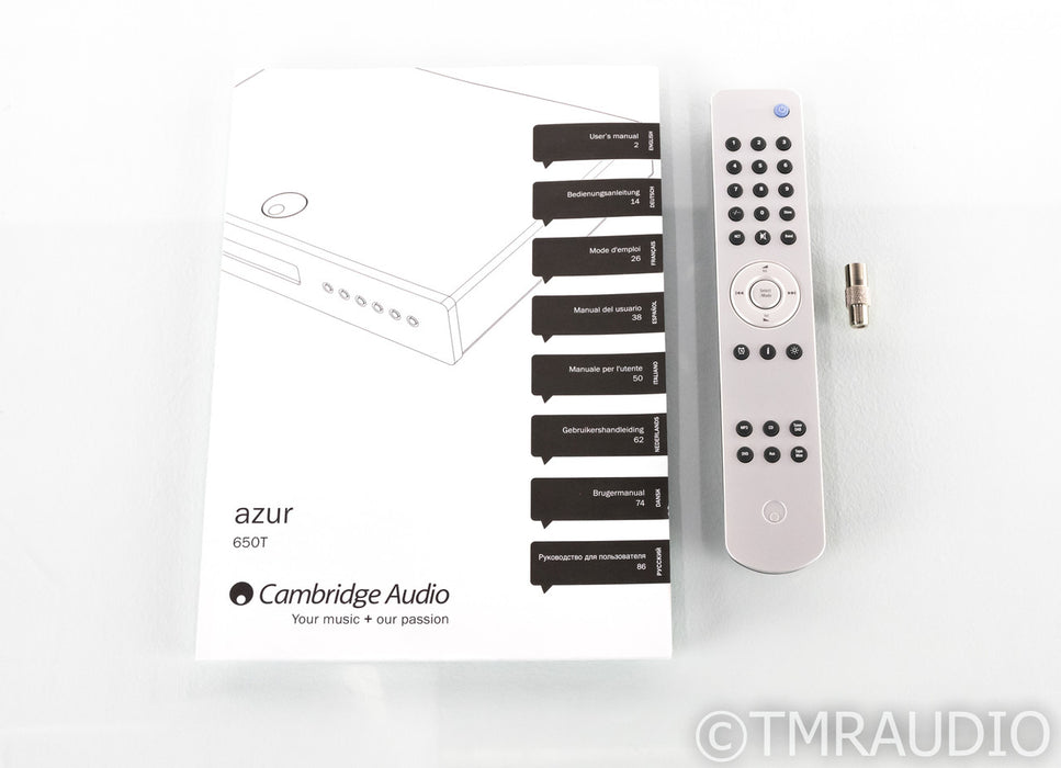Cambridge Audio 650T AM / FM / SIRIUS XM Tuner; 650-T; Remote