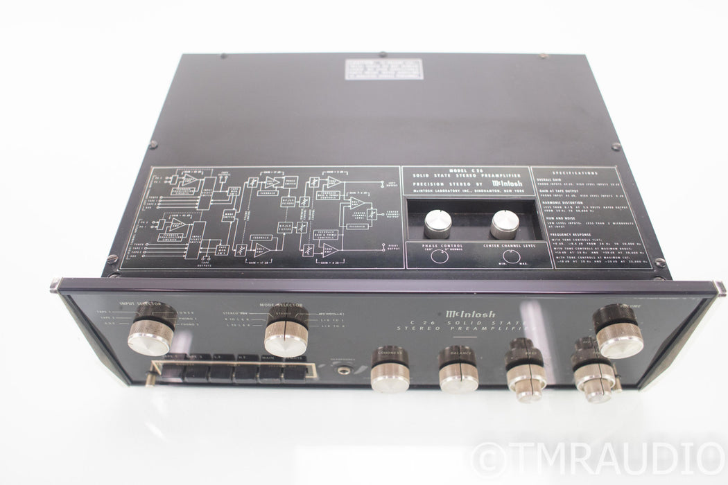 McIntosh C26 Vintage Stereo Preamplifier w/ Walnut Case