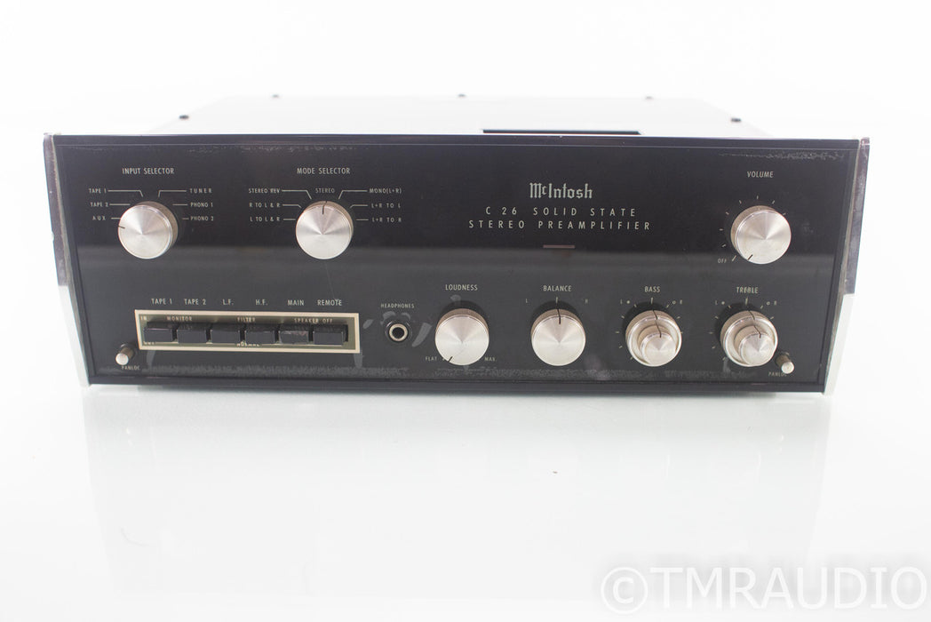 McIntosh C26 Vintage Stereo Preamplifier w/ Walnut Case