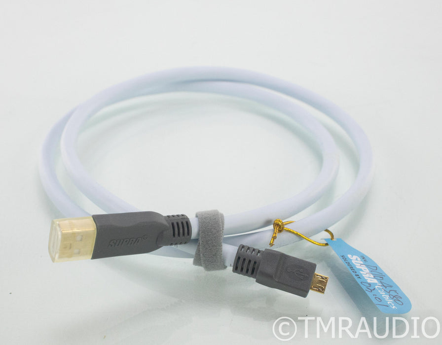 Supra Cables USB 2.0 A to Micro B USB Cable; Single 1m Digital Interconnect