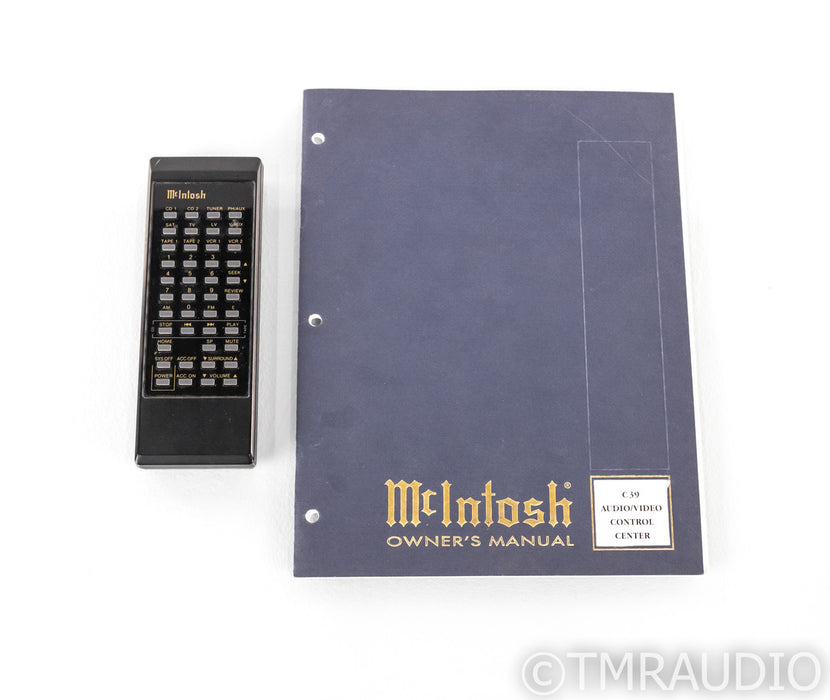 McIntosh C39 5.1 Channel Home Theater Processor; C-39; Remote